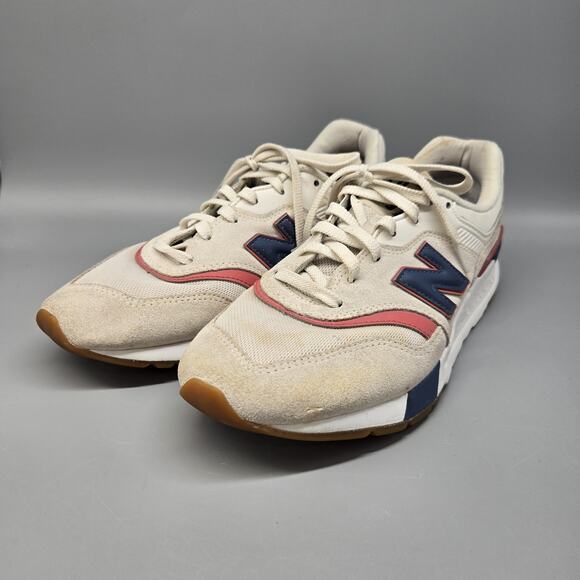 Unisex Women's 11 Men’s 9.5 New Balance 997H White Blue Red Running Shoes - Picture 2 of 12